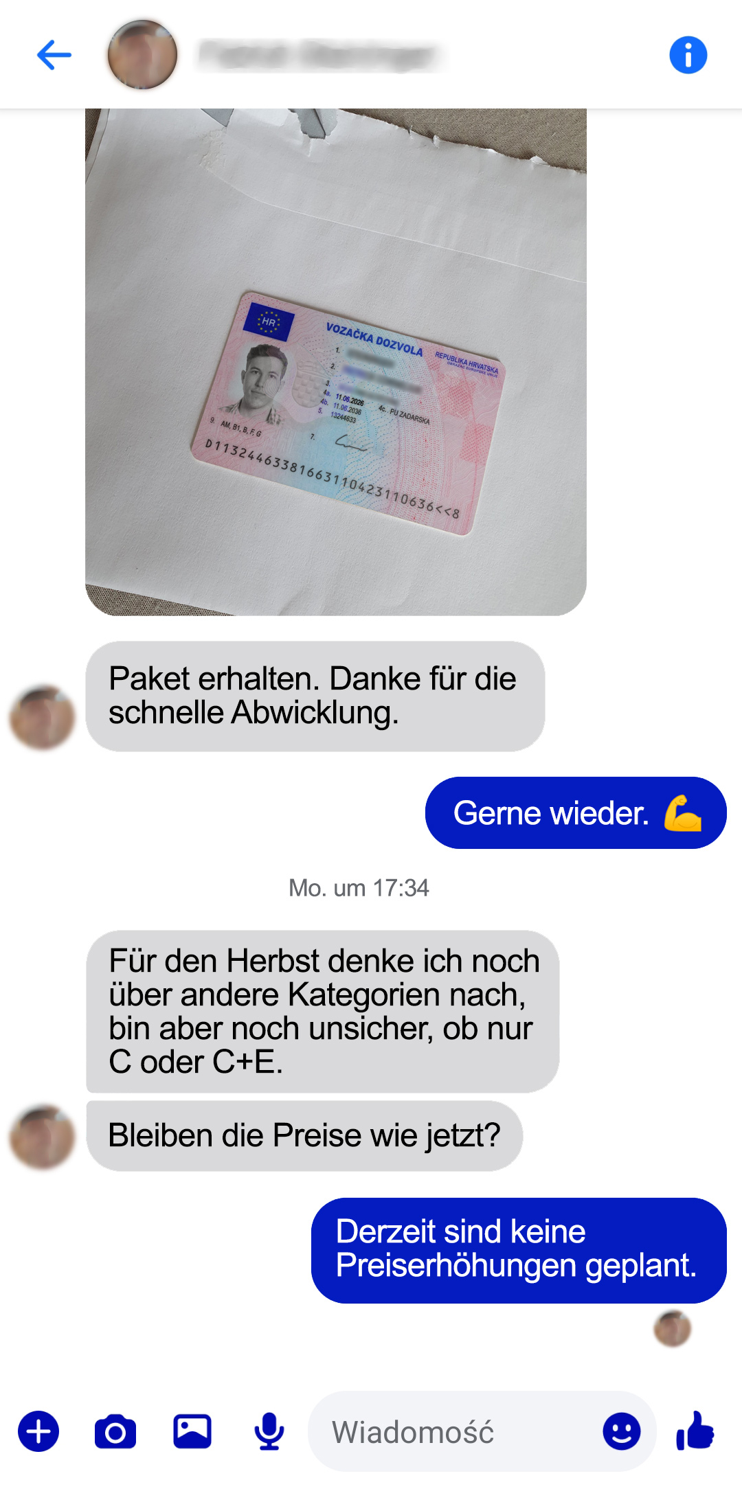 Kundenbewertung Screenshot 1